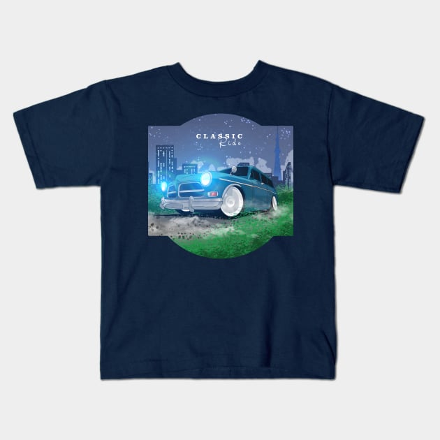 Classic Ride Kids T-Shirt by CoretanVector